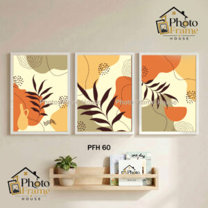 Boho Premium Glass Photo Frame Set (3 Pcs) | 2.5mm Glass | Wooden Frame | Black & White Color | Wall Decor For Home & Office