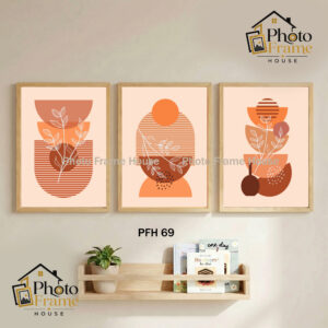 Boho Premium Glass Photo Frame Set (3 Pcs) | 2.5mm Glass | Wooden Frame | Black & White Color | Wall Decor For Home & Office
