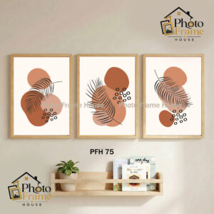 Boho Premium Glass Photo Frame Set (3 Pcs) | 2.5mm Glass | Wooden Frame | Black & White Color | Wall Decor For Home & Office