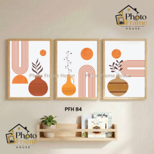 Boho Premium Glass Photo Frame Set (3 Pcs) | 2.5mm Glass | Wooden Frame | Black & White Color | Wall Decor For Home & Office