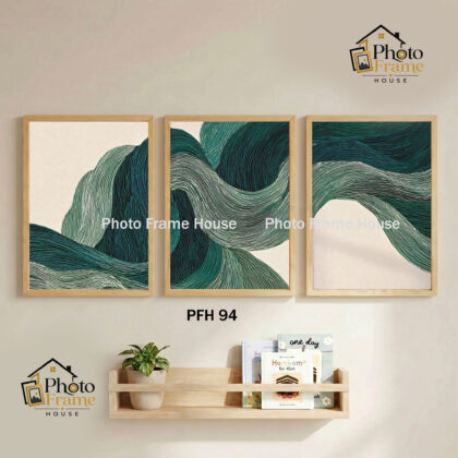 Digital Art Premium Glass Photo Frame Set (3 Pcs) | 2.5mm Glass | Wooden Frame | Black & White Color | Wall Decor For Home & Office